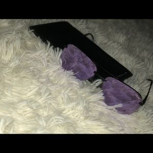QUAY “playa” aviator sunglasses, light purple